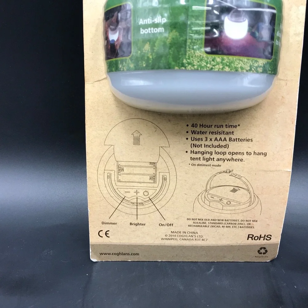 Coghlan's Tent Light Model # 1540 Indoor and outdoor 4 brightness levels